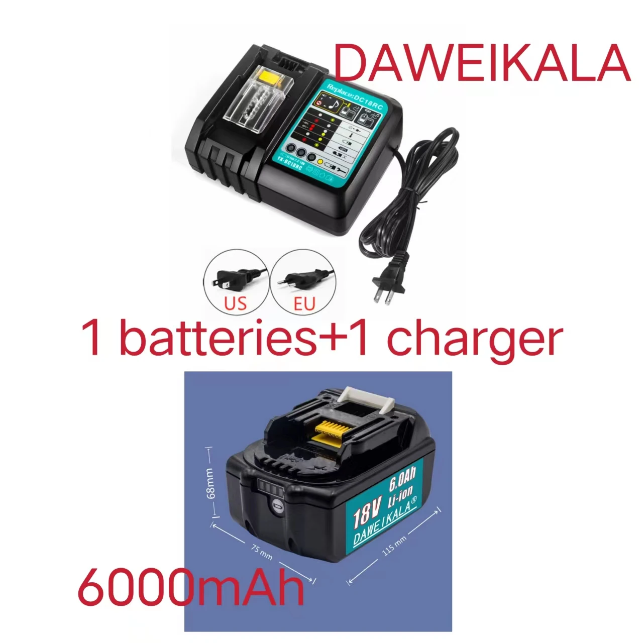 18 от 6000 mah Литиево-йонна батерия за Makita най-Новата Обновена Акумулаторна батерия BL1860 18 В BL1840 BL1850 BL1830 BL1860B LXT40 Изображение 2