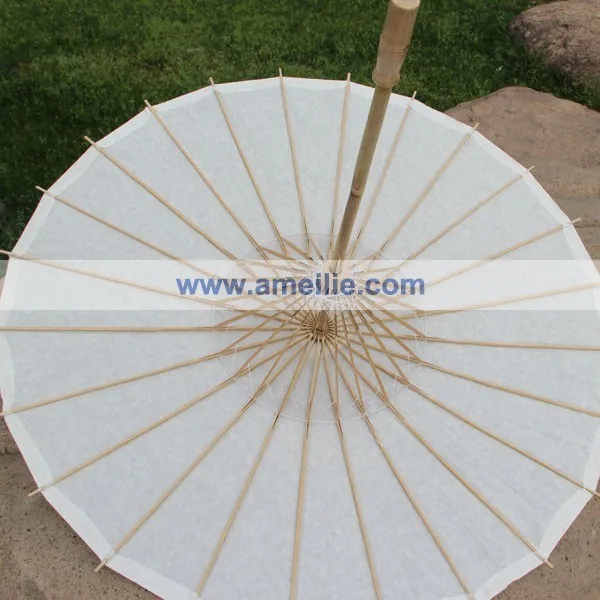 20 бр/лот, Безплатна доставка, сватбен чадър на булката от бяла хартия Изображение 2