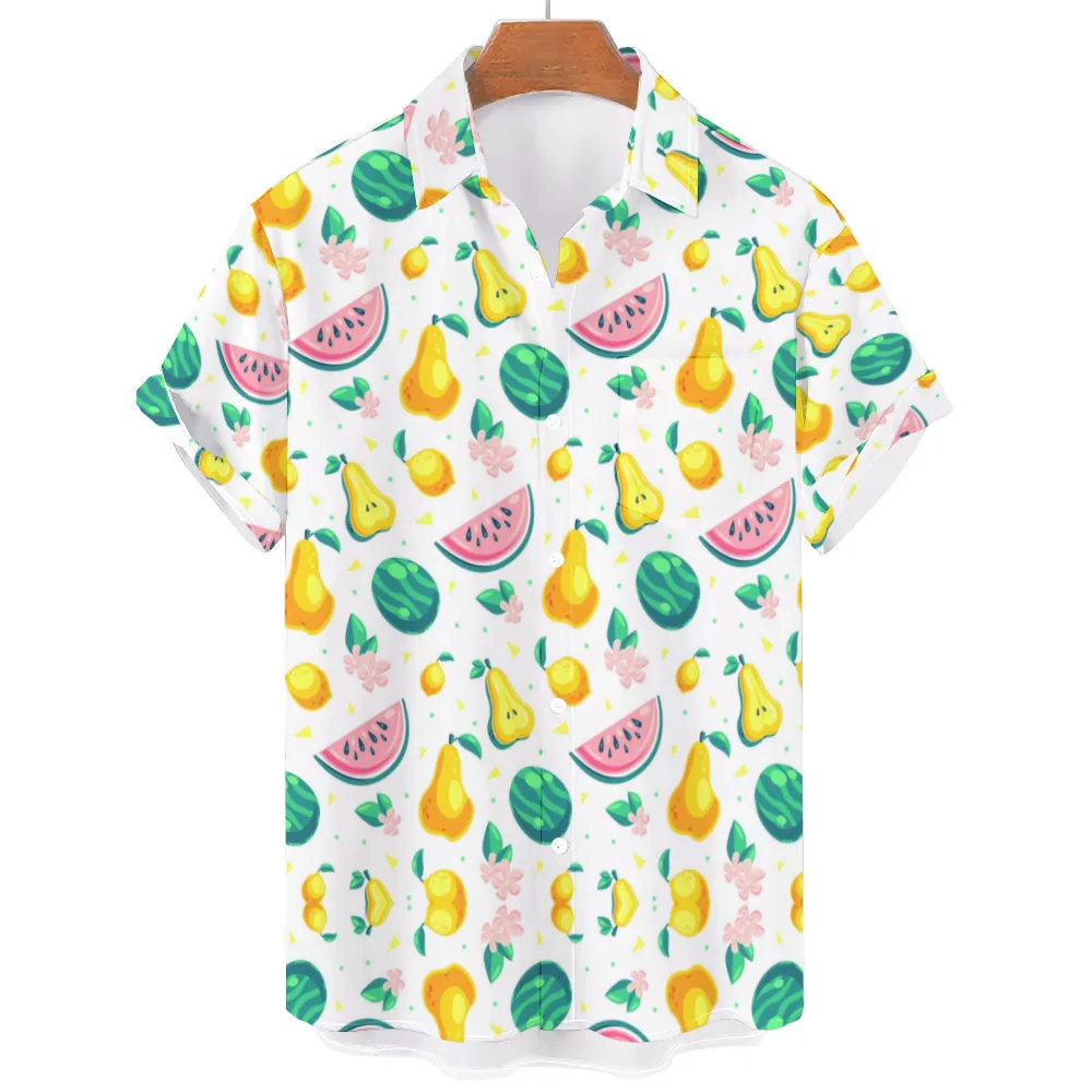 2023 Мъжка лятна къса риза Merchant с принтом, плажна риза с принтом Изображение 0