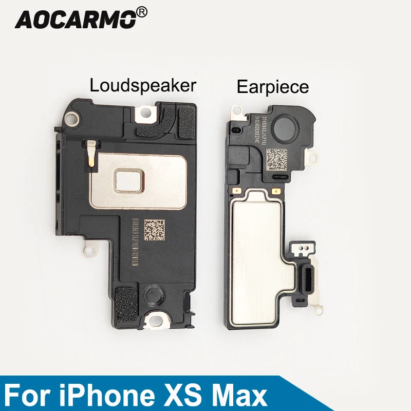 Aocarmo за iPhone XS Max, горна слушалка на ухото говорител, Долна високоговорител, Зумер разговор, Резервни Части Изображение 0