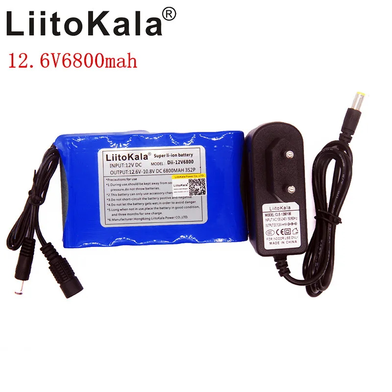 HK LiitoKala високо качество DC 12 6800 mah 18650 литиево-йонна акумулаторна батерия Power bank за автомобилни GPS-камера Изображение 0