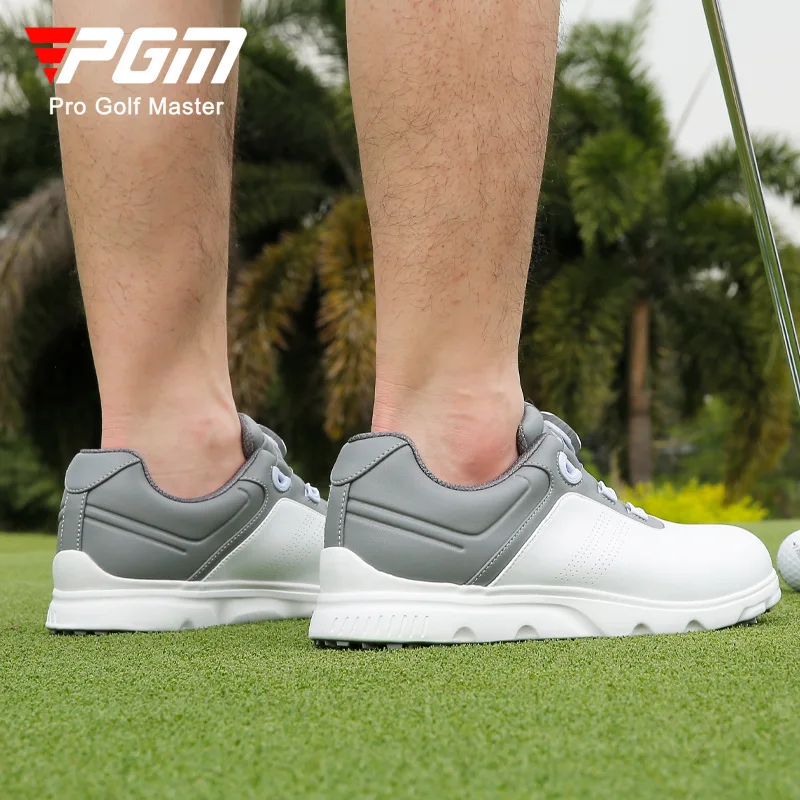PGM нови обувки за голф, мъжки копчета, шнурове, спортни обувки, водоустойчив обувки, мини нитове, лятна спортни мъжки обувки Изображение 3