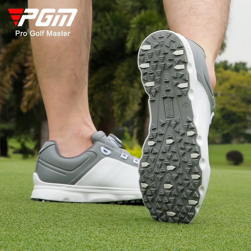 PGM нови обувки за голф, мъжки копчета, шнурове, спортни обувки, водоустойчив обувки, мини нитове, лятна спортни мъжки обувки Изображение 4