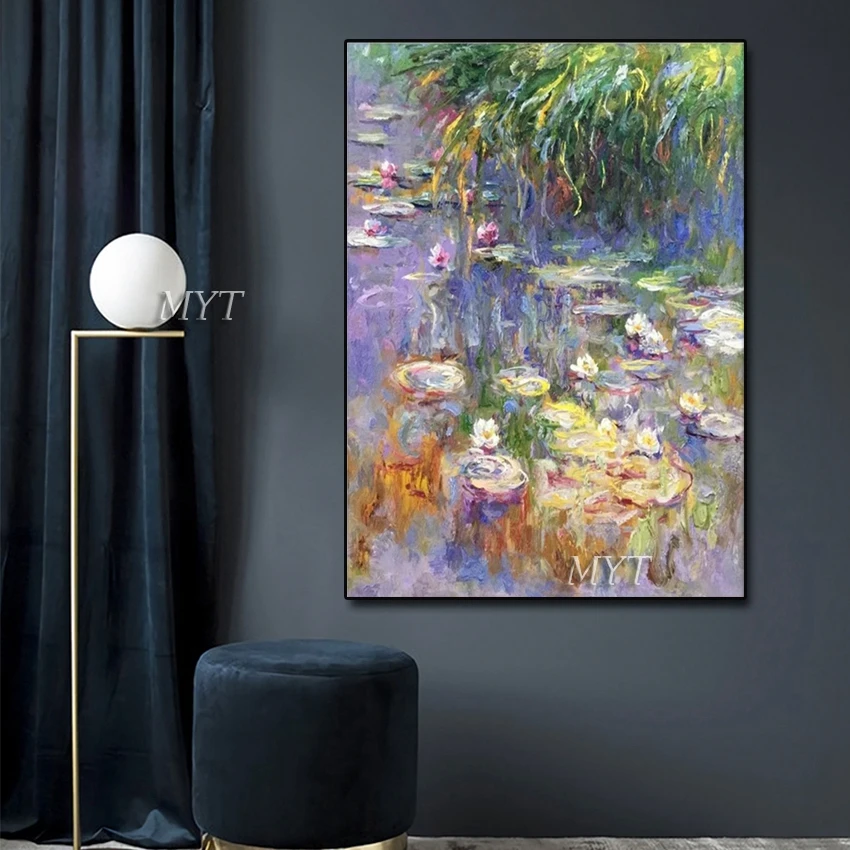 Живопис с маслени бои ръчно изработени Monet impression пейзаж на Ван Гог oil ръчно рисувана украса на стените на хола Изображение 2