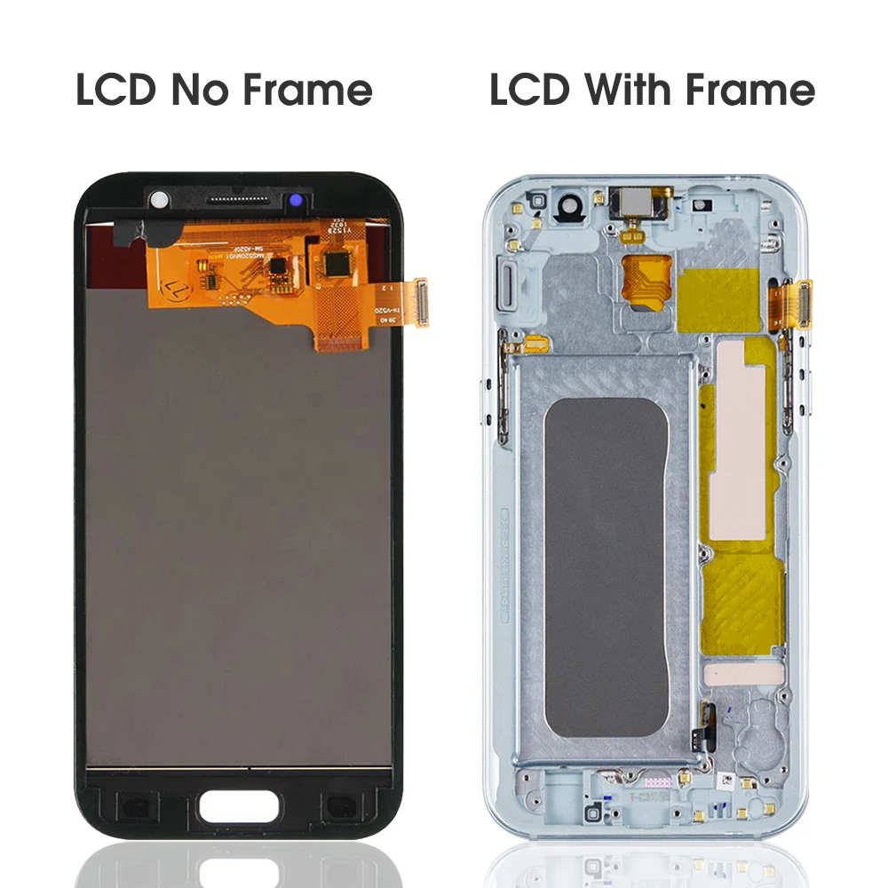 За Samsung Galaxy A5 2017 LCD дисплей A520 SM-A520F LCD Сензорен дисплей Дигитайзер В Събирането на Рамка За A5 2017 A520 LCD екран Изображение 2