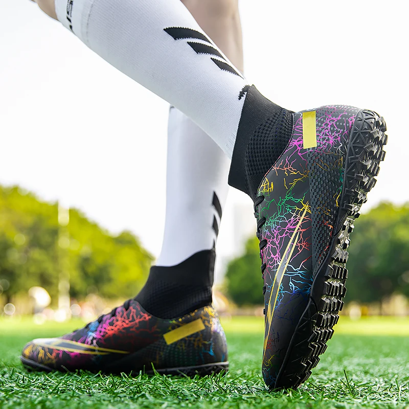 Качествени футболни обувки Здрав обществен футболна обувки Изключително усещане на краката При тренировки по футзалу по-Големи размери на Едро удобни маратонки Изображение 4