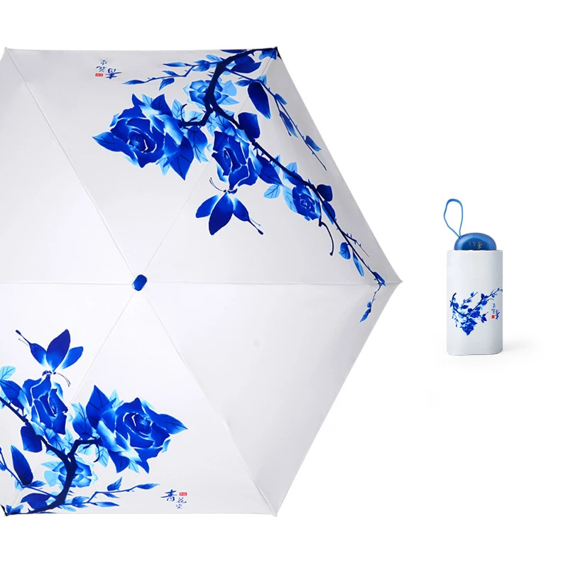 Креативен мини чадър от Слънце, дъжд, UV-чадър, Ветрозащитный луксозен чадър Paraguas Ombrello Pioggia, сватбен сладък чадър Изображение 4