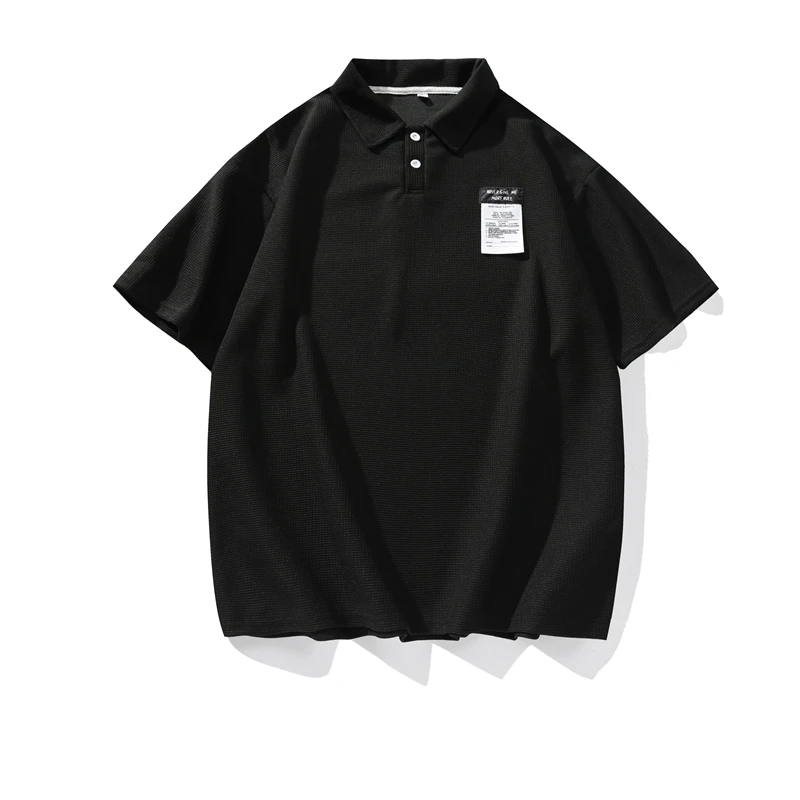 Модерна мъжка риза с къси ръкави за лятото 2023, къси ръкави, Харадзюку, Корея, обикновена черни и Бели Блузи, тениски, Ежедневни тениска, Дрехи оверсайз Изображение 1
