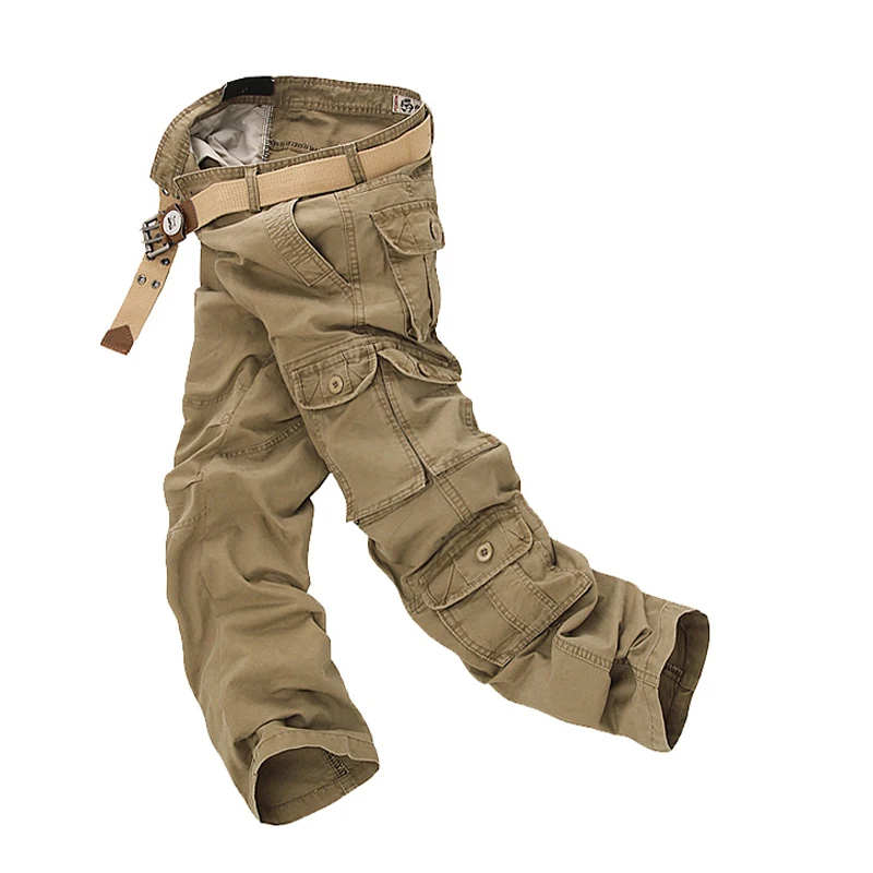 Модерни военни панталони-карго мъжки свободни провиснал тактически панталони Oustdoor Ежедневни памучни панталони-карго мъжки с няколко джобове голям размер Изображение 1