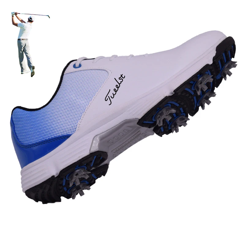 Мъжки професионални футболни обувки за голф, нескользящие спортни маратонки за голф, удобни, водоустойчиви висококачествени обувки за голф Изображение 1
