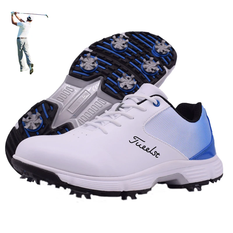 Мъжки професионални футболни обувки за голф, нескользящие спортни маратонки за голф, удобни, водоустойчиви висококачествени обувки за голф Изображение 4
