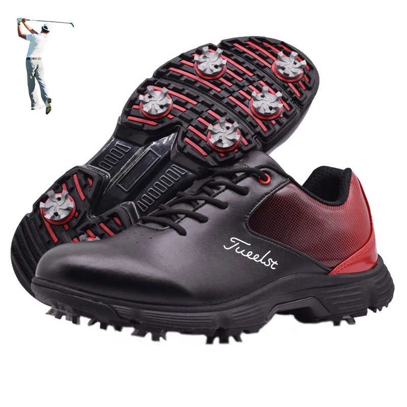 Мъжки професионални футболни обувки за голф, нескользящие спортни маратонки за голф, удобни, водоустойчиви висококачествени обувки за голф Изображение 5