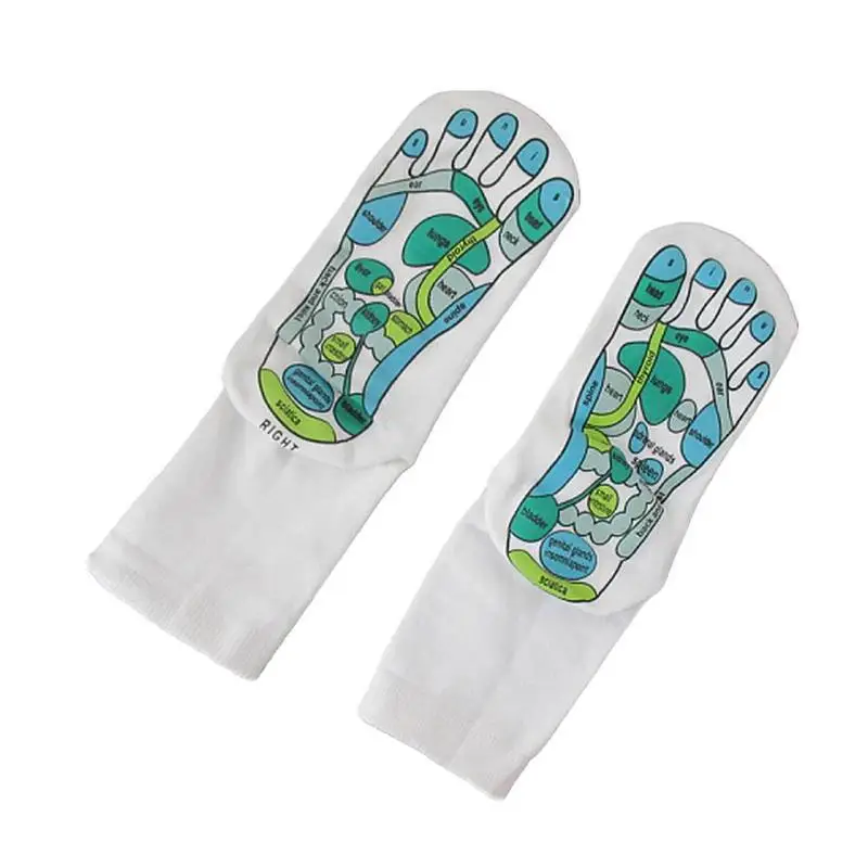 Памучни чорапи с пет пръста, теплопередающие масажни чорапи с акупунктурными точки, с масаж пръчка, Чорапи за йога, дамски чорапи Изображение 3