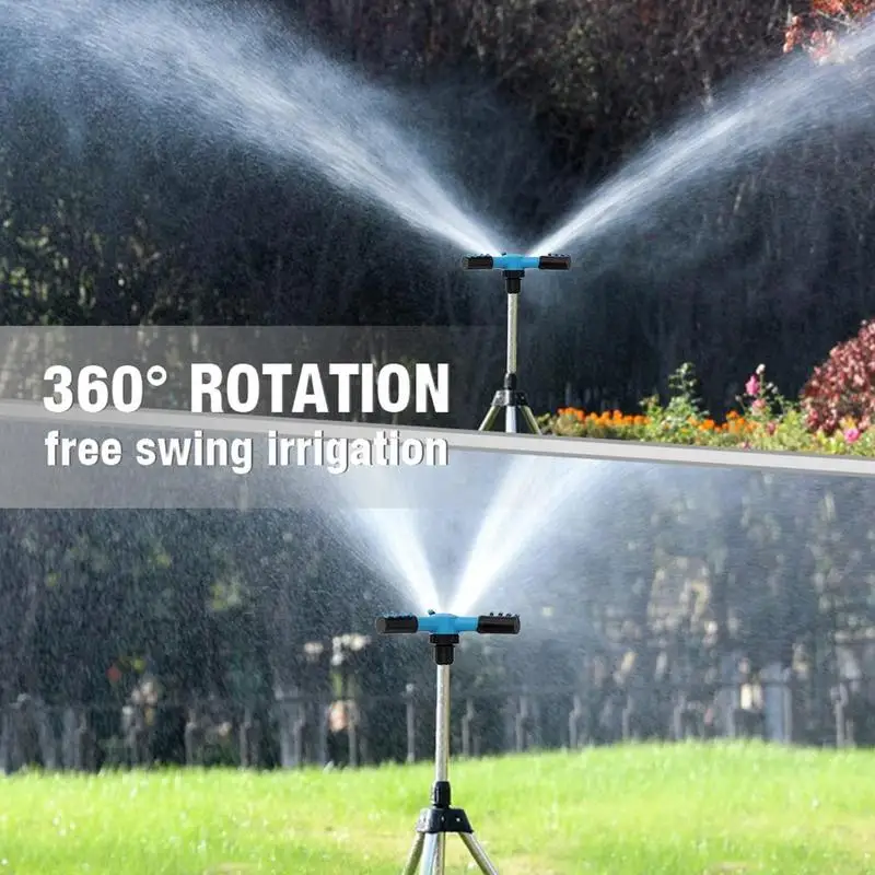 Система за поливане на градината, статив от неръждаема стомана, ударни разбрызгиватель за земеделски земи, система за поливане на цветя, ротация на 360 градуса Изображение 3