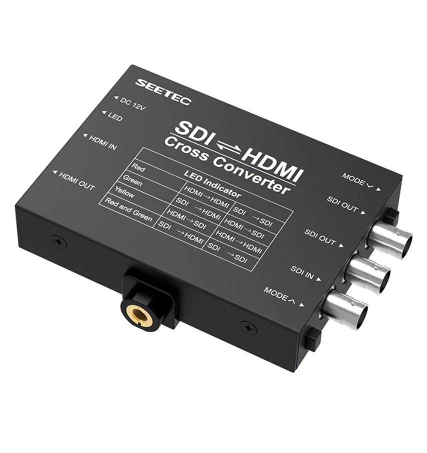 Съвместим с Seetec SDI, HDMI кръст-конвертор SCH отговаря на стандартите SMPTE 424M SMPTE 292M Изображение 1