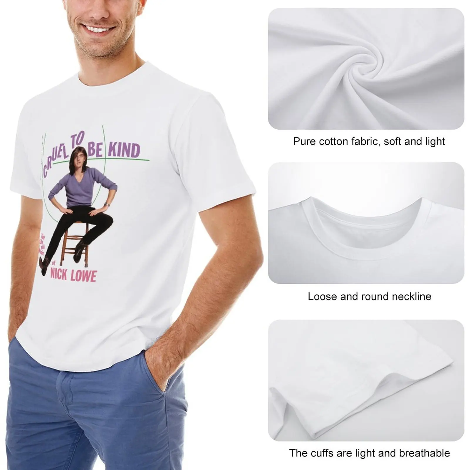 тениска jordan to be kind, летен топ, бързосъхнеща тениска, тениски с котки, блузи, мъжки реколта тениски Изображение 1
