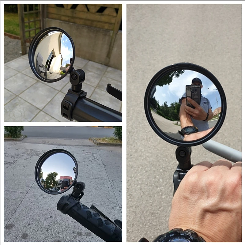 Универсално кормило огледало за обратно виждане с регулируема чрез завъртане на широкоугольного колоездене на волана, Огледала за обратно виждане за шосейни велосипеди, Аксесоари Изображение 1