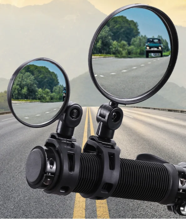 Универсално кормило огледало за обратно виждане с регулируема чрез завъртане на широкоугольного колоездене на волана, Огледала за обратно виждане за шосейни велосипеди, Аксесоари Изображение 2