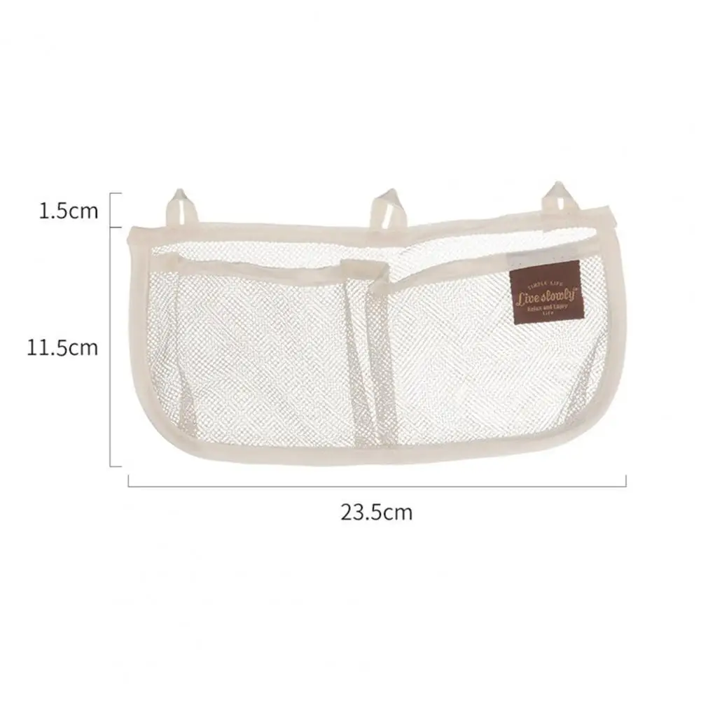 Чанта за съхранение, дизайн дантела, Добра вентилация, двоен джоб, окачен мрежест джоб за хола с кука за ежедневна употреба Изображение 5