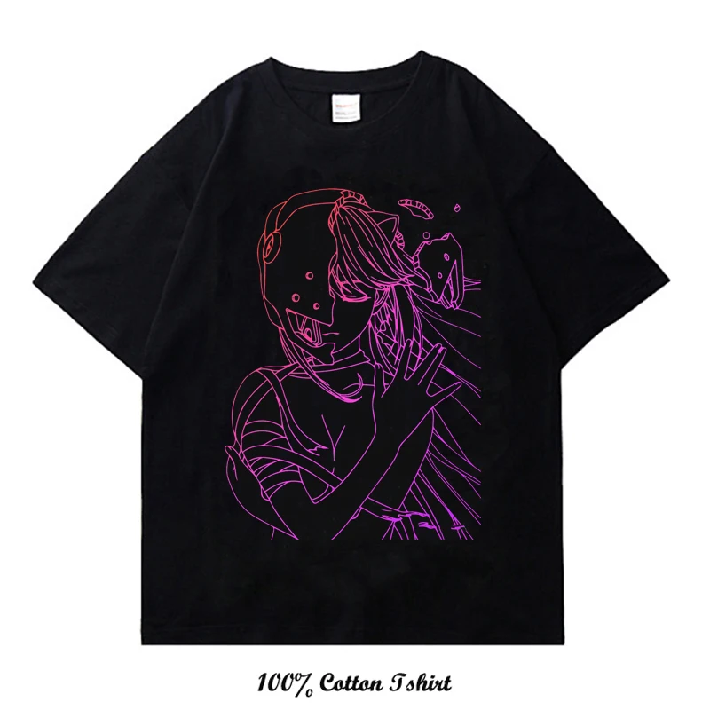 Японската Манга аниме Elfen Lied Тениска с графичен принтом Мъжки Harajuku, градинска дрехи с къс ръкав, ежедневни тениска Унисекс Изображение 4